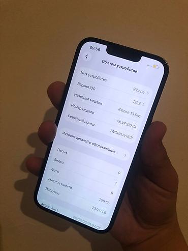 Apple iPhone: IPhone 13 Pro, Б/у, 256 ГБ, Sierra Blue, Защитное стекло, Чехол, Зарядное устройство, 79 % — 2