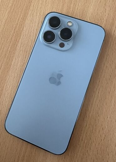 Apple iPhone: IPhone 13 Pro, Б/у, 128 ГБ, Sierra Blue, Защитное стекло, Чехол, 80 %