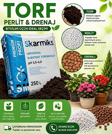 gul toxum satışı: Torf 250 litrlik viol drrnaj oerlitTorf 20litlik 250litlik 8/10kq — 1