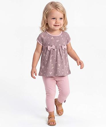 broj odece za bebe: Komplet 3/4 rebrasti 09–24 meseci Elegantni dvodelni komplet za bebe — 1