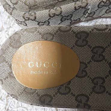 шлепки бу: Босоножки, 38, Gucci, Б/у, цвет - Коричневый — 3