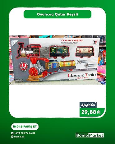 Oyuncaq Qatar Reysli – Classic Train Play Set - Klassik dizaynlı