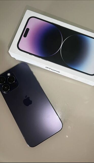 Apple iPhone: IPhone 14 Pro Max, Б/у, 256 ГБ, Deep Purple, Чехол, Коробка, 84 %