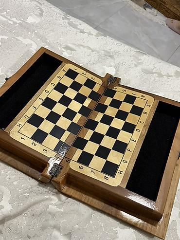 nerd satilir: Ağacdan əl işı şahmat–nərd dəsti (qatlanan) - Material: keyfiyyətli — 2