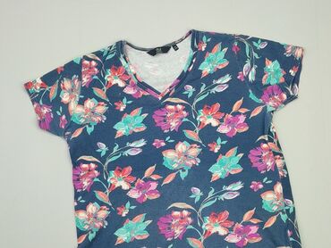 t shirty w kwiaty damskie: T-shirt, M, stan - Zadowalający