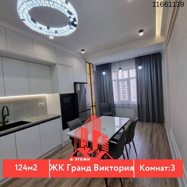 Продажа квартир: 3 комнаты, 124 м², Элитка, 8 этаж, Дизайнерский ремонт