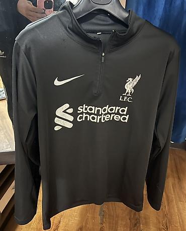 Тренировочный топ Liverpool FC (LFC) — черный, с длинным рукавом и