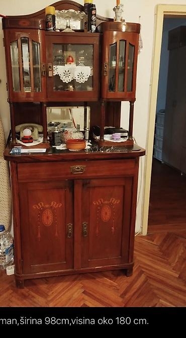 vitrine i regali: Drveni trpezarijski sto na razvlačenje i vitrina – klasičan masivni — 2