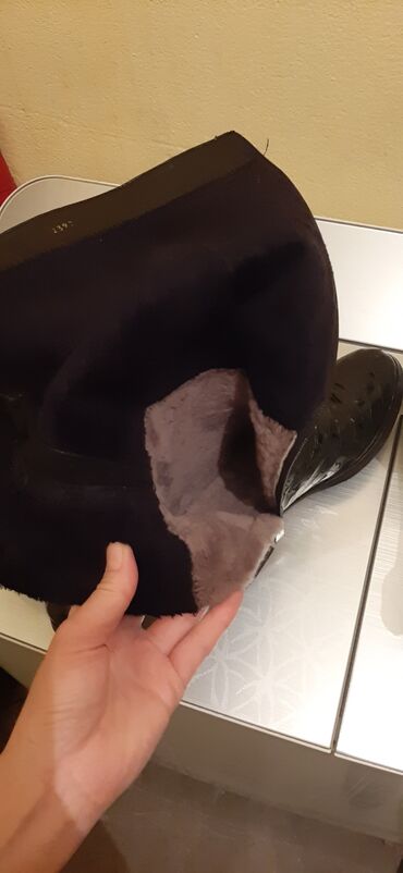зимний обувь: Сапоги, 36, цвет - Черный