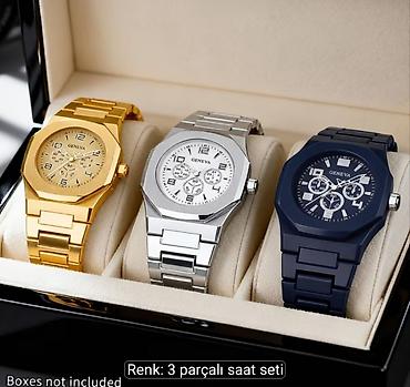 ulysse nardin saat: Məhsul: 3 parçalı saat seti Tərkib: - 1 ədəd qızılı rəngdə metal — 1