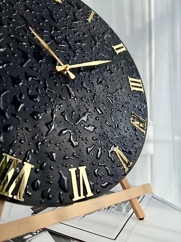 led свет: Настенные часы Rain в современном стиле (50x50см) - Настенные часы — 3