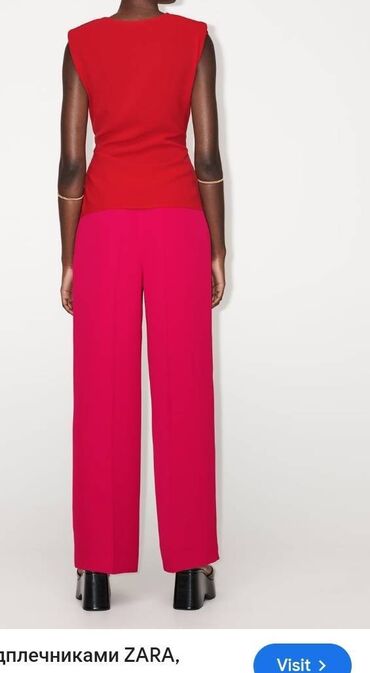 Bluze: Zara, XS (EU 34), Poliester, Jednobojni, bоја - Crvena — 9
