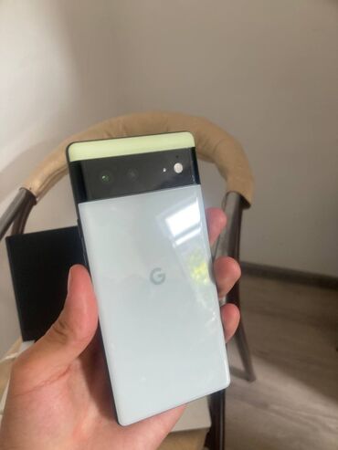 телефон и: Google Pixel 6, Колдонулган, 256 ГБ, түсү - Көгүлтүр, 1 SIM, eSIM