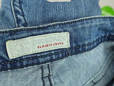 jeansy krowa: Denim, Spodnie 3/4 damskie, rozmiar S — 5