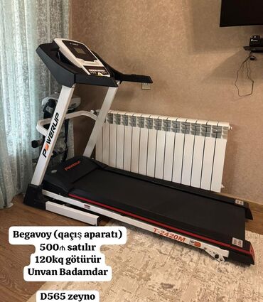 Ev üçün digər mebel: Powerup markalı, T-2420M model qaçış aparatı. Üzərində idman zamanı