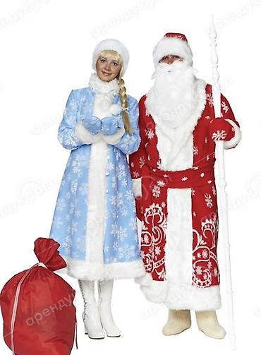 Карнавальные костюмы: Костюм Снегурочки (женский) - Эффектное голубое пальто из — 2