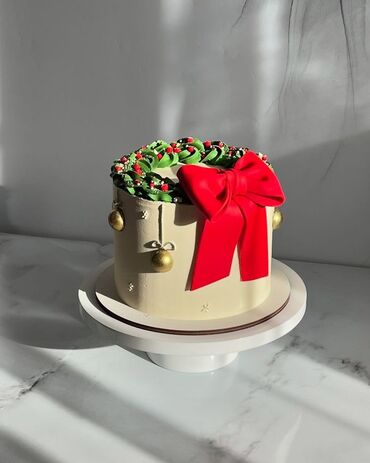 Tortlar: Yeni il mövzusunda bəzədilmiş tortlar - Şən Yeni il dizaynları: qar — 11