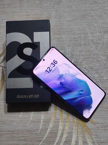 samsung s12: Samsung Galaxy S21 5G, 128 ГБ, цвет - Черный, Face ID, Отпечаток пальца, Сенсорный