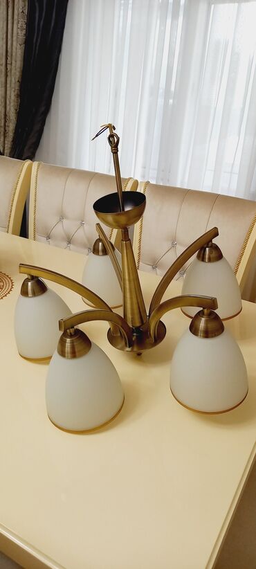 Stol lampaları: Çılçıraq, 5 lampa, Metal