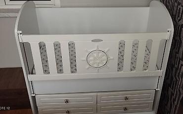 ucuz vitrin: Uşaq beşiyi – “dənizçi” dizaynı - Rəng: ağ - Material: MDF/LDSP — 5