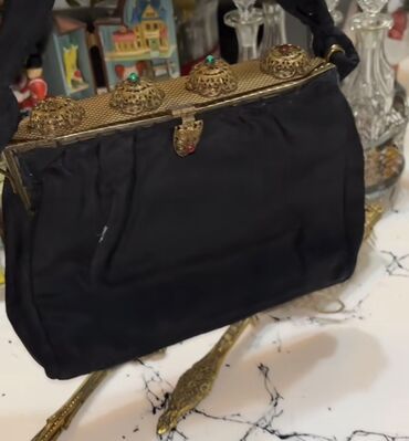 əşya adları: STUNNING RARE 1920s Antique Trinity Satin Purse Jeweled Gold Filigree