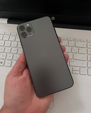 Apple iPhone: IPhone 11 Pro Max, 256 GB, Black Titanium, Zəmanət, Face ID, Sənədlərlə