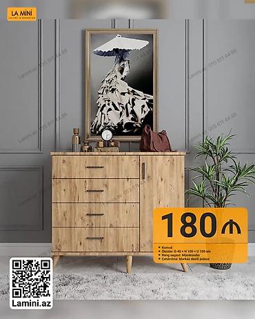 kamod: Komod – LA MINI - Material və dizayn: Təbii ağac teksturalı lamindən — 1
