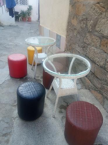 iwlenmiw stullar: Balkon üçün, İşlənmiş, Açılmayan, Yumru masa, 6 stul — 2
