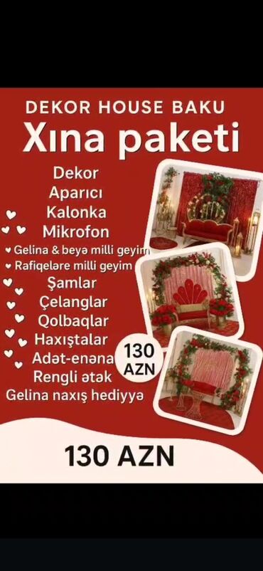 Boşqablar: Tədbirlərin təşkili | Tədbirlərin bəzədilməsi