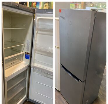 Yemək hazırlamaq üçün texnika: İşlənmiş 2 qapılı Indesit Soyuducu Satılır, rəng - Boz