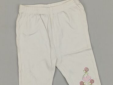 białe spodnie dziecięce: Leggings, 0-3 months, condition - Good