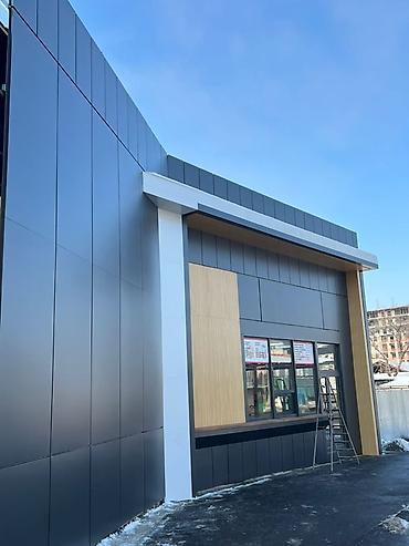 Фасадные работы: АКП АЛЮКАБОНД ШИРОКАФОРМАТ КЕРОМАГРАНИТ АЛЬКАПОН АЛЮКБОНД — 12