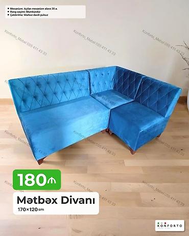 Диваны: Məhsul: Mətbəx divanı (bucaq tipli) Ölçü: 170 × 120 sm — 1