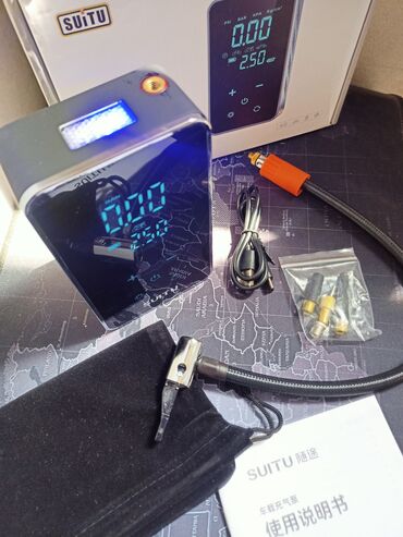 Domkratlar: Məhsulun adı: hava nasosu/kompressoru Məhsulun materialı: ABS