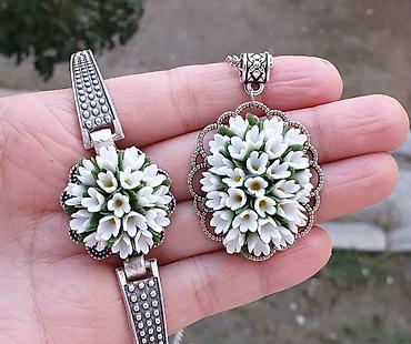 Наборы украшений: Новинка Комплекты: подвеска на цепочке, серьги, браслет; в некоторых — 12