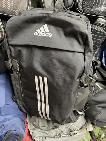 Рюкзактар: Рюкзак Adidas, городской/спортивный - Цвет: черный с фирменными тремя — 1