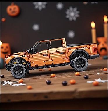 lego spiderman vs: Konstruksiya dəsti – narıncı rəngli 4x4 pikap modeli - Realistik — 2