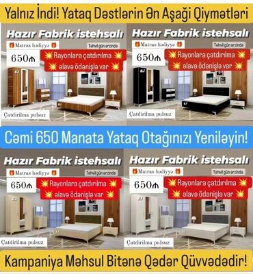 işlənmiş tək çarpayı: *Yataq Dəsti 650AZN💥* Matras hədiyyə 🎁 ✔️Rəng seçimi var *Şəhər