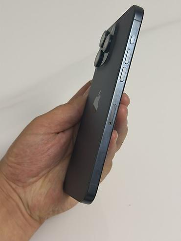 86: IPhone 15 Pro Max, Б/у, 256 ГБ, Blue Titanium, Защитное стекло, Чехол, 86 % — 2