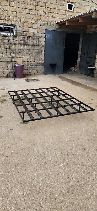 Çarpayılar: Metal çarpayı karkası - Material: qalın divarlı metal profildən yığma — 2
