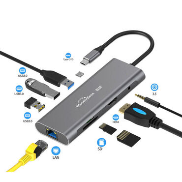 sd card: USB-адаптер Blueendless USB-концентратор 9 в 1 USB-порт C на HDMI 1000