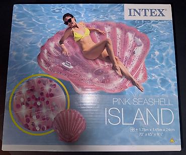 İdman və istirahət: Məhsul yenidir qutusunda intex Pink Seashell Island şişmə üzgəc ada — 1