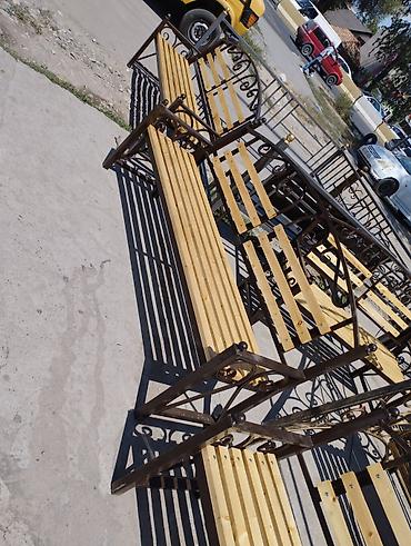 Скамейки: Скамейка Металл, Со спинкой, С крышей — 16