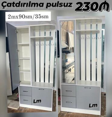 Sifarişlə divanlar: Yeni, Düz dolab, Dəhliz dolabı
