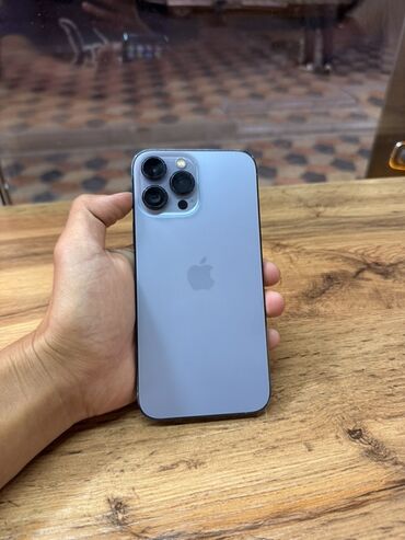 айфон бу xr: IPhone 13 Pro Max, Колдонулган, 128 ГБ, Sierra Blue, Каптама, 78 %