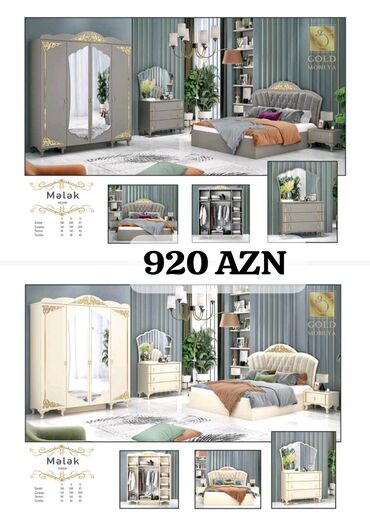 Yataq otağı dəstləri: İkinəfərlik çarpayı, Dolab, Termo, 2 tumba, Azərbaycan, Yeni — 10