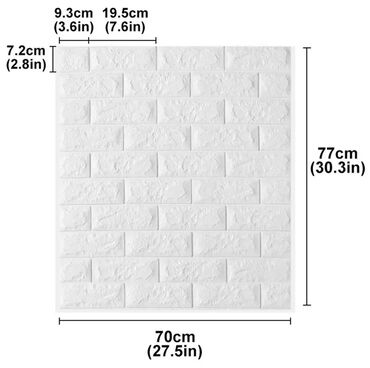 Самоклеящиеся обои: 3Д обои самоклеющиеся панели Размеры: 70*77 см ТВ Фон Кирпичная — 2