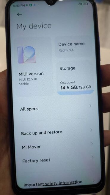купить смартфон бу: Xiaomi, Redmi 9A, Жаңы, 128 ГБ