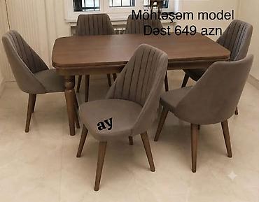 plasmas stular: Yemək otağı dəsti – “Möhtəşəm model” Tərkibi: - 1 ədəd düzbucaqlı — 1
