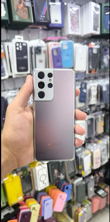 телефон fly fs521 power plus 1: Samsung Galaxy S21 Ultra 5G, 512 GB, rəng - Gümüşü, Zəmanət, Sensor, Barmaq izi